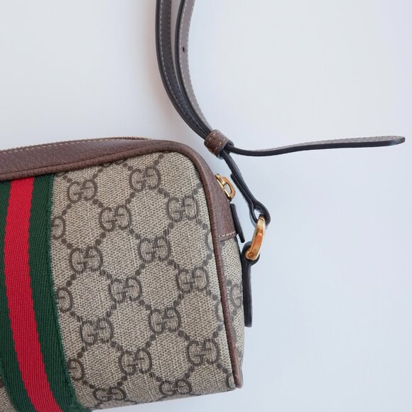 Authentic Preowned Gucci Brown GG Canvas Mini Ophidia Crossbody Bag - Picture 7 of 16